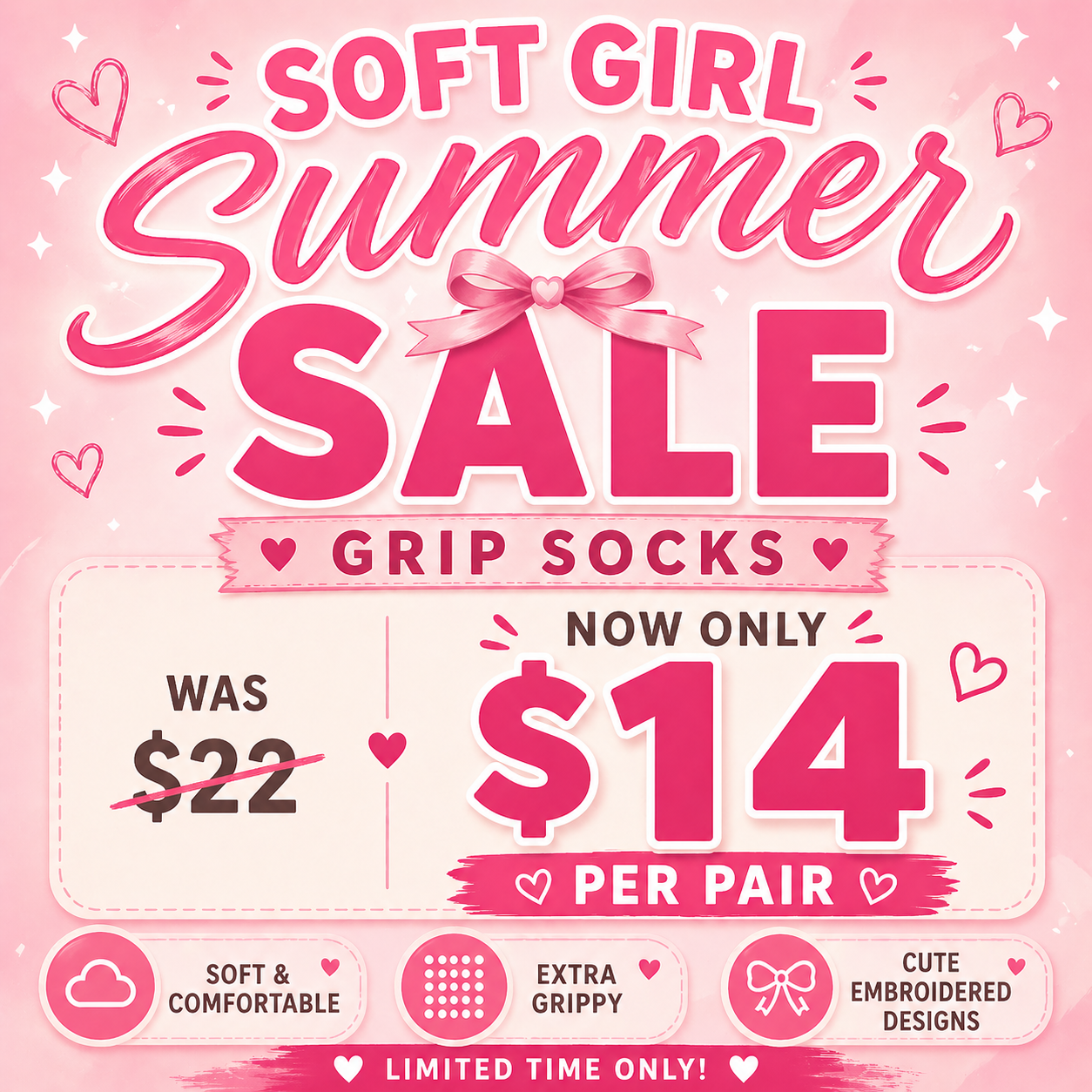 Rosé & Reformer Grip Sock